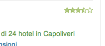 Tre stelle e mezzo su Tripadvisor